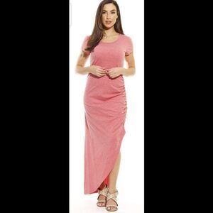 NWT Just Love ruched maxi dress. Small